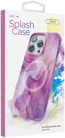 Чехол защитный VLP Splash case с MagSafe для iPhone 14 Pro Max розовый, Цвет: Pink / Розовый, изображение 6