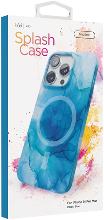 Чехол защитный VLP Splash case с MagSafe для iPhone 14 Pro Max синий, Цвет: Blue / Синий, изображение 4