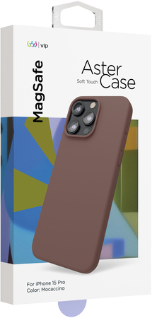 Чехол VLP Aster Case с MagSafe для iPhone 15 Pro моккачино, Цвет: Brown / Коричневый, изображение 3
