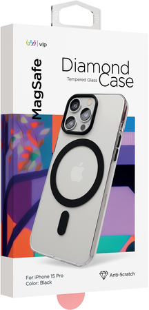 Чехол VLP Diamond Case с MagSafe для iPhone 15 Pro Black, изображение 3