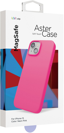 Чехол VLP Aster Case с MagSafe для iPhone 15 неоновый розовый, Цвет: Pink / Розовый, изображение 3