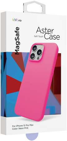Чехол VLP Aster Case с MagSafe для iPhone 15 Pro Max неоновый розовый, Цвет: Pink / Розовый, изображение 3