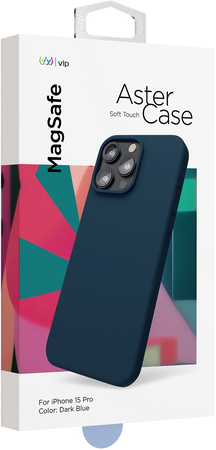 Чехол VLP Aster Case с MagSafe для iPhone 15 Pro темно-синий, Цвет: Blue / Синий темный, изображение 3