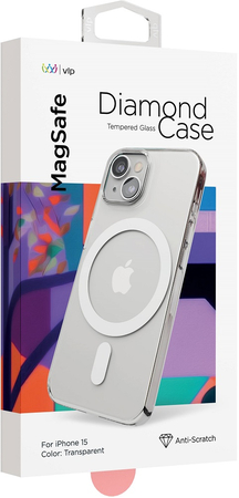 Чехол VLP Diamond Case с MagSafe для iPhone 14/15 Clear, изображение 2