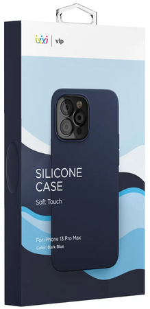 Чехол для iPhone 13 Pro Max VLP Silicone case with MagSafe Dark Blue, изображение 3