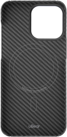 Чехол для iPhone 15 Pro uBear Supreme Kevlar Case черный, Цвет: Black / Черный, изображение 2