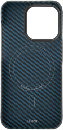 Чехол для iPhone 15 Pro uBear Supreme Kevlar Case синий, Цвет: Blue / Синий, изображение 4