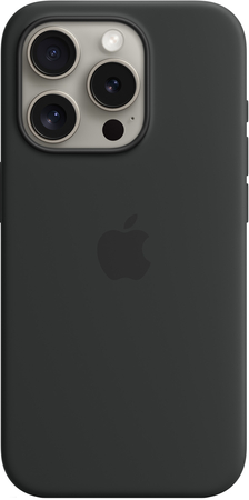 Чехол для iPhone 15 Pro Silicone Case Black
