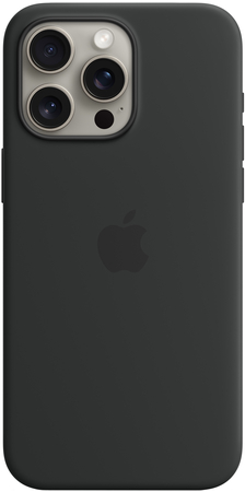 Чехол для iPhone 15 Pro Max Silicone Case Black, Цвет: Black / Черный, изображение 4