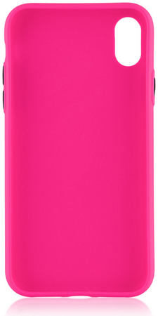 Чехол для iPhone XR Brosco Fresh Розово-черный, изображение 2