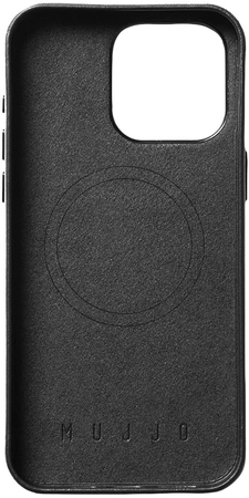 Чехол для iPhone 15 Pro Max Mujjo Full Leather Wallet Case Black, Цвет: Black / Черный, изображение 2