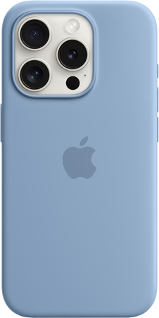 Чехол для iPhone 15 Pro Silicone Case Winter Blue, Цвет: Blue / Голубой, изображение 3
