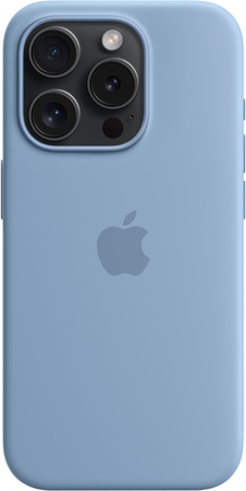 Чехол для iPhone 15 Pro Silicone Case Winter Blue, Цвет: Blue / Голубой, изображение 4