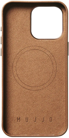 Чехол для iPhone 15 Pro Max  Mujjo Full Leather Case Tan, Цвет: Brown / Коричневый, изображение 2