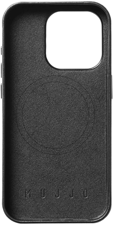 Чехол для iPhone 15 Pro Mujjo Full Leather Wallet Case Black, Цвет: Black / Черный, изображение 2