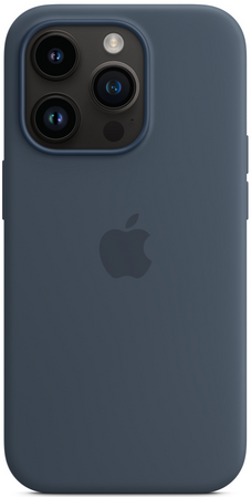 Чехол для iPhone 14 Pro Max Silicone Case Storm Blue, Цвет: Blue / Синий темный, изображение 4