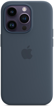 Чехол для iPhone 14 Pro Silicone Case Storm Blue, Цвет: Blue / Синий темный