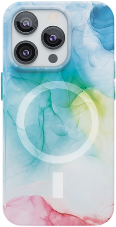Чехол защитный VLP Splash case с MagSafe для iPhone 14 Pro Max мультицвет, Цвет: Blue / Голубой