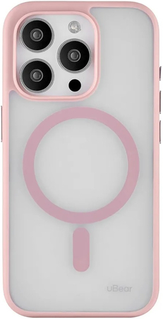 Чехол защитный uBear Cloud Mag Case iPhone 15 Pro розовый, Цвет: Pink / Розовый