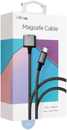 Дата-кабель VLP  Cable USB C - MagSafe 2.0м космический серый, Цвет: Grey / Серый, изображение 2
