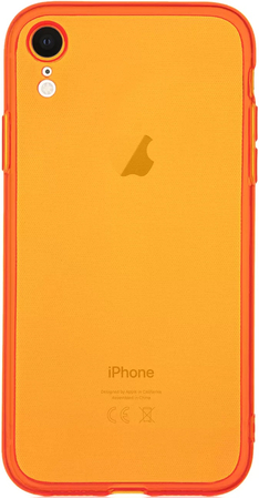 Чехол для iPhone XR Brosco Neon Оранжевый, Цвет: Orange / Оранжевый