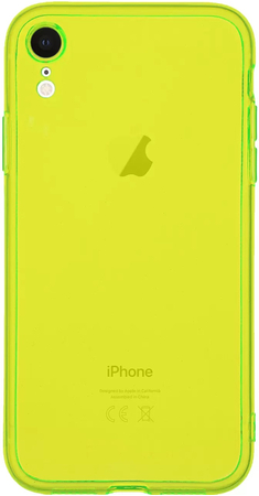 Чехол для iPhone XR Brosco Neon Желтый, Цвет: Yellow / Желтый