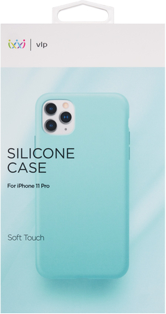 Чехол для iPhone 11 Pro VLP Silicone Сase Light Green, Цвет: Turquoise / Бирюзовый, изображение 4