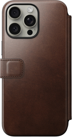 Защитный чехол для iPhone 15 Pro Max Nomad Modern Leather Folio, brown, изображение 2