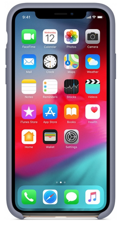 Чехол Apple для iPhone XS Silicone Case Lavender Gray (оригинал), изображение 2