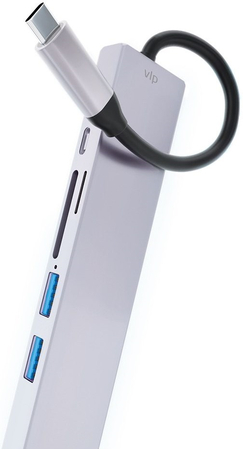 USB-хаб Multiport Hub 6 в 1 VLP серебристый, Цвет: Silver / Серебристый, изображение 2
