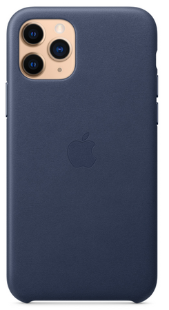 Чехол Apple для iPhone 11 Pro Leather Case Midnight Blue (оригинал), изображение 4