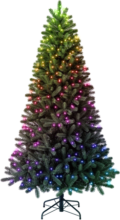 Новогодняя елка со светодиодной подсветкой Twinkly Pre-lit Regal Tree высота 1.5м диаметр 90 см - 270 диодов RGB+BT+Wi-Fi (TG50P4425P00)