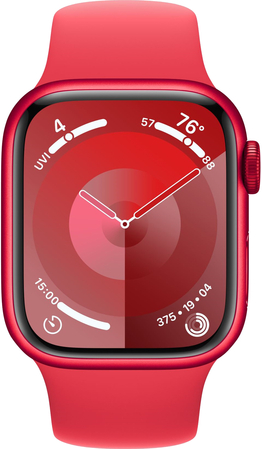 Apple Watch Series 9, 41 мм, корпус из алюминия цвета (PRODUCT)RED, спортивный ремешок цвета (PRODUCT)RED, Экран: 41, Цвет: Red / Красный, изображение 2