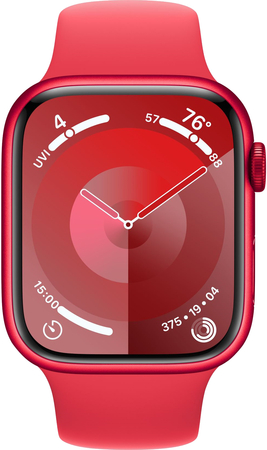 Apple Watch Series 9, 45 мм, корпус из алюминия цвета (PRODUCT)RED, спортивный ремешок цвета (PRODUCT)RED, Экран: 45, Цвет: Red / Красный, изображение 2