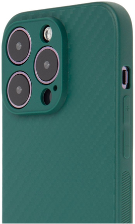 Чехол для iPhone 14 Pro Brosco Carbon Dark Green, изображение 2