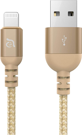 Кабель Adam Elements PeAk III Lightning-USB, 1.2 м, золотой