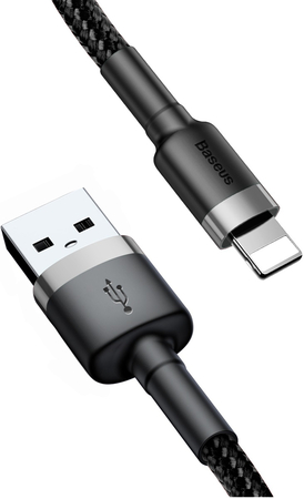 Кабель Baseus, Lightning to USB, 2.4A , Grey, изображение 3