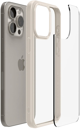 Защитный чехол Spigen Ultra Hybrid iPhone 15 Pro Max Natural Titanium, изображение 4