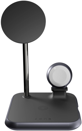 БЗУ ZENS 4-in-1 Magnetic + Watch Wireless Charger Black