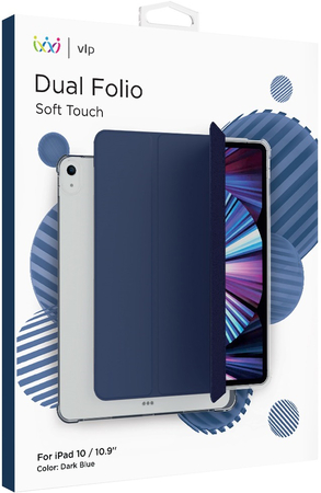 Чехол защитный VLP Dual Folio Case для iPad 10 темно-синий, изображение 4