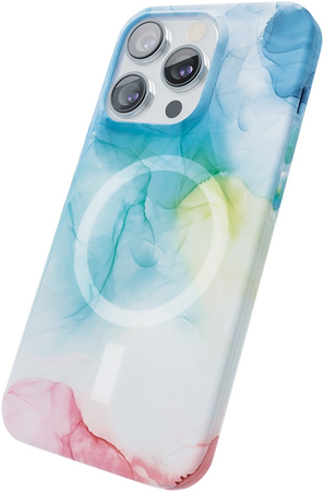Чехол защитный VLP Splash case с MagSafe для iPhone 14 Pro Max мультицвет, Цвет: Blue / Голубой, изображение 2