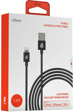 Кабель uBear USB-A to Lightning (DC06BL01-L) 1.2m Black, изображение 3