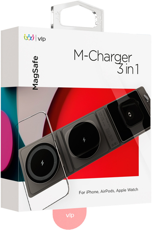 Беспроводное зарядное устройство VLP M-Charger для Apple черное, изображение 3