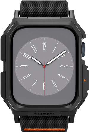 Ремешок+чехол Spigen Lite Fit ”Pro” Apple Watch 44 / 45 mm Matte Black, изображение 6