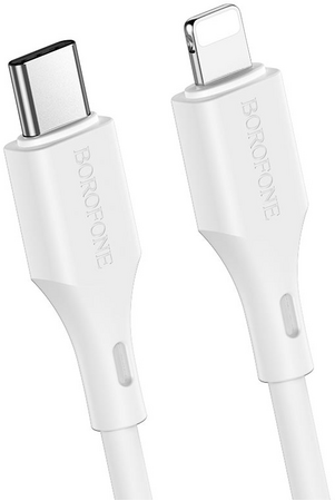 Кабель USB-C to lightning Borofone BX49 White, изображение 2