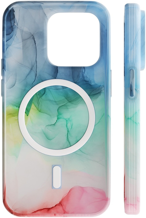 Чехол защитный VLP Splash case с MagSafe для iPhone 14 Pro Max мультицвет, Цвет: Blue / Голубой, изображение 3