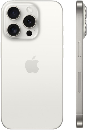 Apple iPhone 15 Pro 1 Тб White Titanium (титановый белый), Объем встроенной памяти: 1 Тб, Цвет: White Titanium, изображение 2