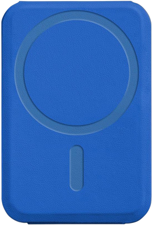 Картхолдер для телефона Moft SNAP-ON Premium с усиленными магнитами + магнитное кольцо экокожа Movas Сапфир, Цвет: Blue / Синий, изображение 3