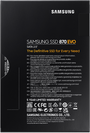 SSD накопитель Samsung 870 EVO 250 ГБ (MZ-77E250B/EU), изображение 9