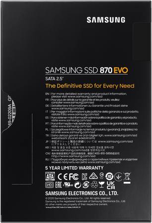 SSD накопитель Samsung 870 EVO 250 ГБ (MZ-77E500B/KR), изображение 7